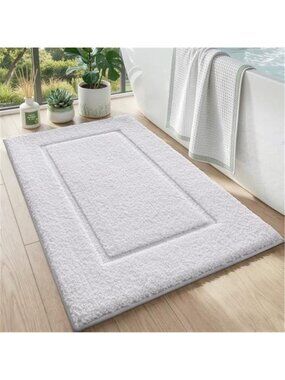 Plush Microfiber Bathroom Rug 2x3 Non Slip Absorbent Quick Dry Bath Mat Soft